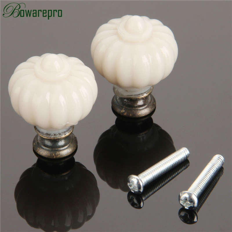 1Pc Acrylic Ivory White Pumpki - Furniture Hardware Pulls recension och pris