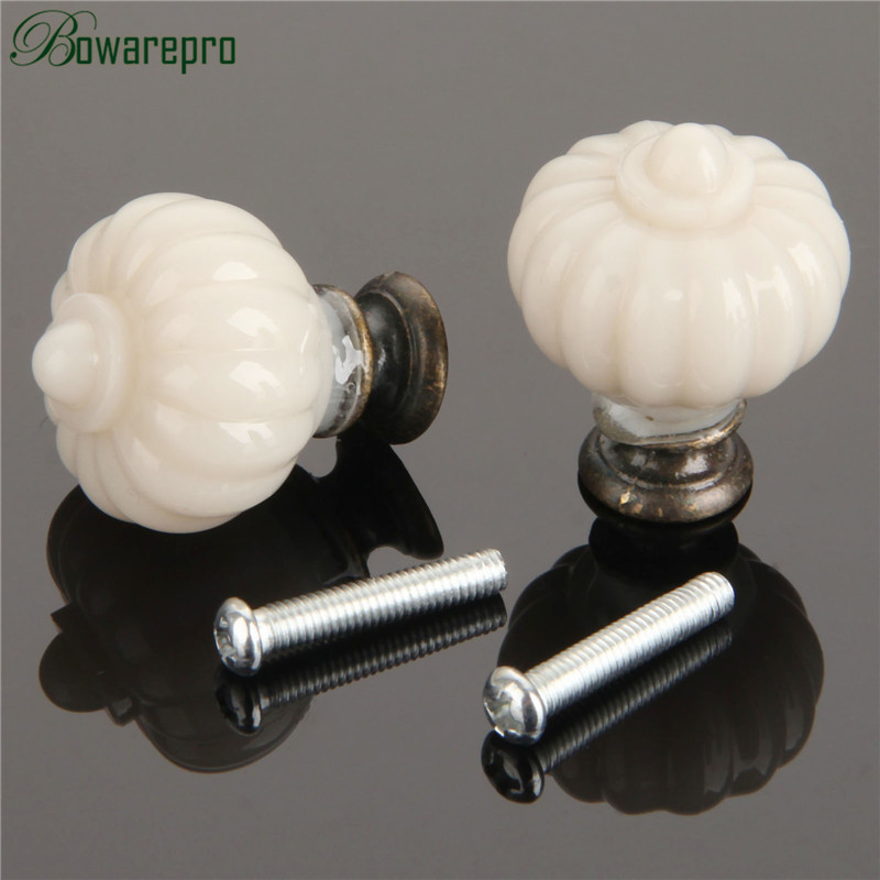 1Pc Acrylic Ivory White Pumpki - Furniture Hardware Pulls recension och pris