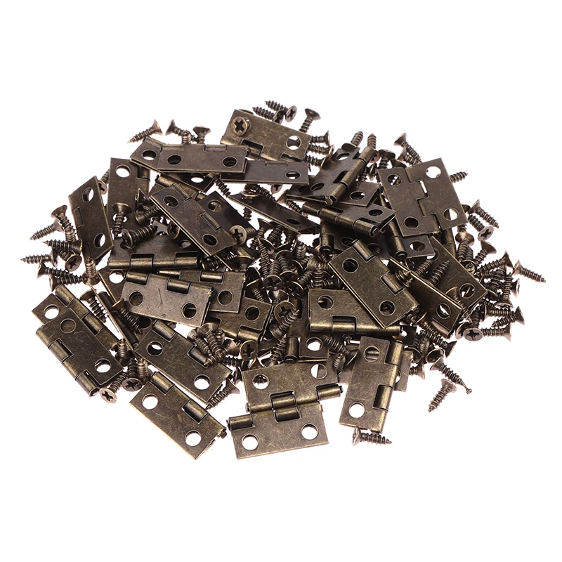 50pcs/box Hinges + 200 Screws  - Furniture Hardware Black recension och pris