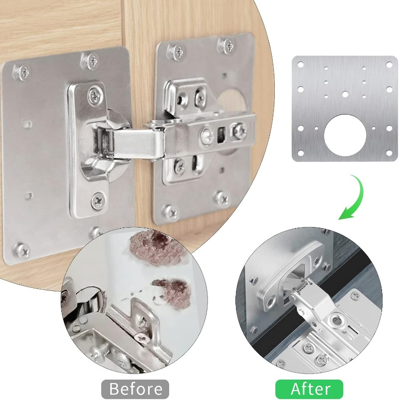 Cabinet Door Hinge Repair Plat - Furniture Hardware Replacement Parts recension och pris