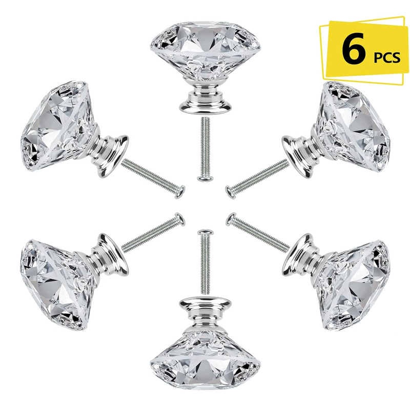 6Pcs Cabinet Knob with Screws  - Furniture Hardware Pulls recension och pris