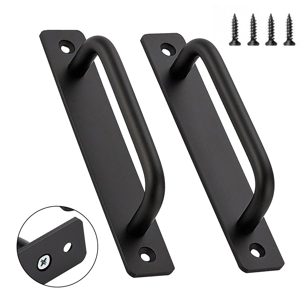 2Pcs Door Pull Handles Alumini - Furniture Hardware Black recension och pris